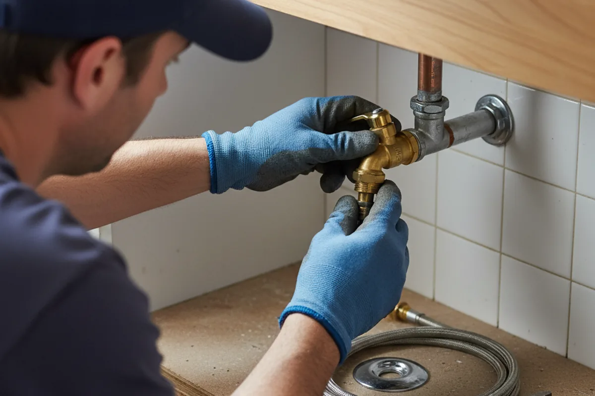 Shutoff valve and fitting work during Faucet and Fixture Repair in New Cumberland